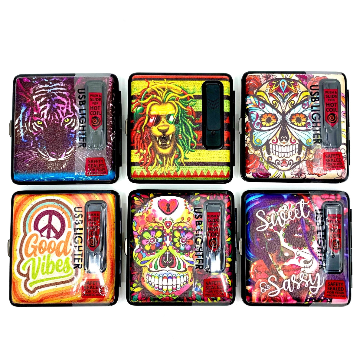 CIG CASE WITH USB LIGHTER D 6CT DISPLAY - SMDistro