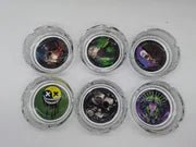 GLOW IN THE DARK GLASS ASHTRAY 6CT DISPLAY - SMDistro