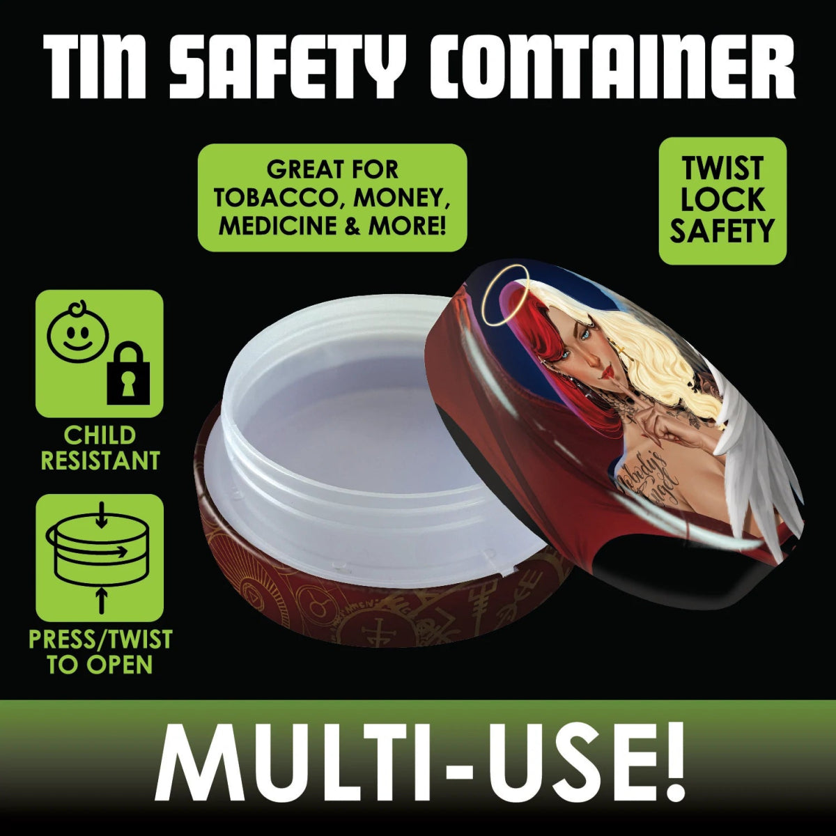 METAL SAFETY CONTAINER 12CT DISPLAY - SMDistro