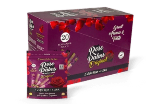ROSE PALMS MINI PRE - ROLLED WRAPS 5PK (BOX OF 20) - SMDistro