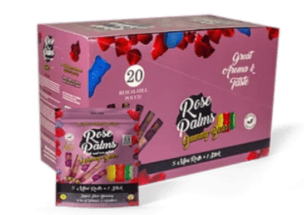 ROSE PALMS MINI PRE - ROLLED WRAPS 5PK (BOX OF 20) - SMDistro