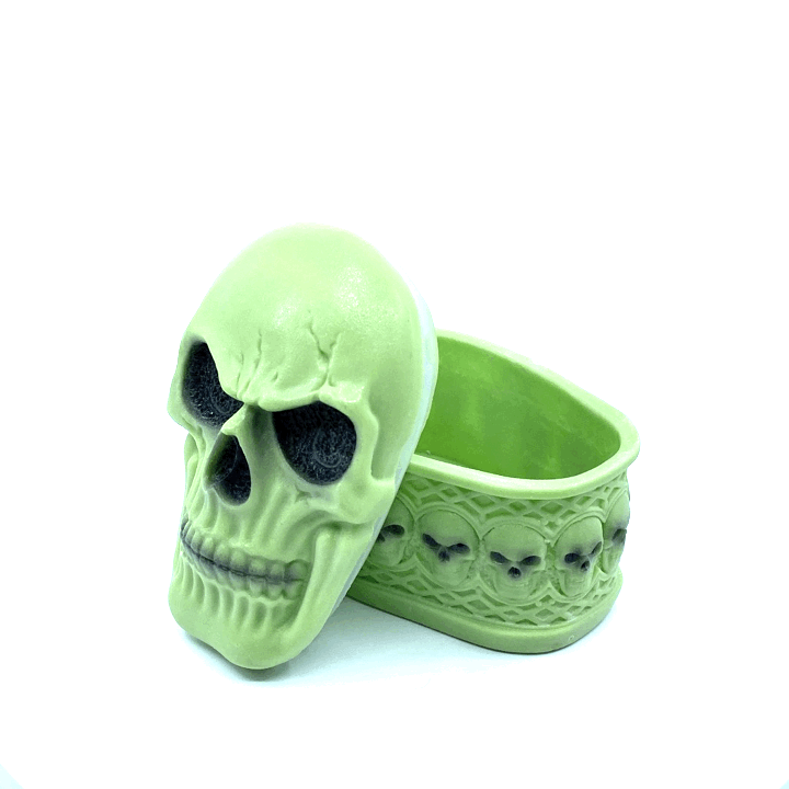 GLOW IN THE DARK SKULL TREASURE BOX 6CT DISPLAY