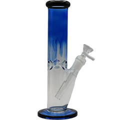 10" BLUE/CLEAR STRAIGHT BONG - SMDistro