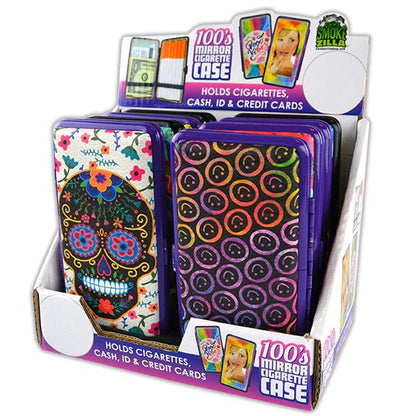 100'S MIRROR CIG CASE 8CT DISPLAY - SMDistro