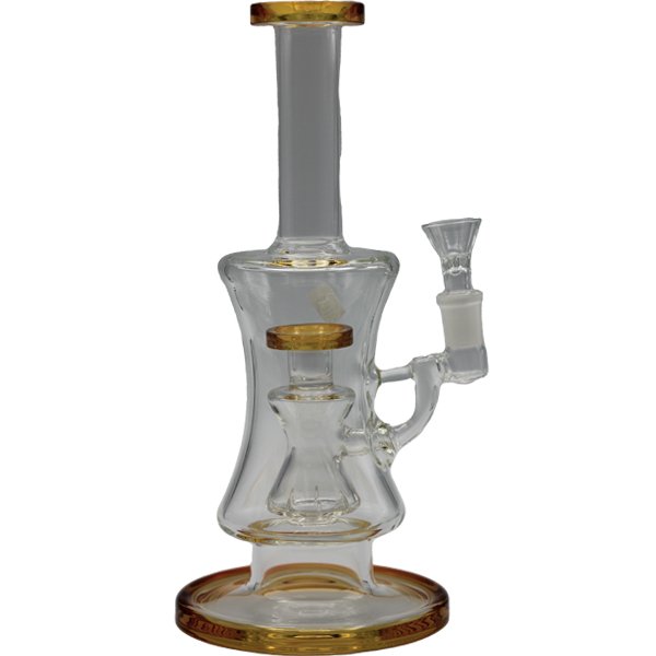 11" GOLD DISC PERC BONG - SMDistro