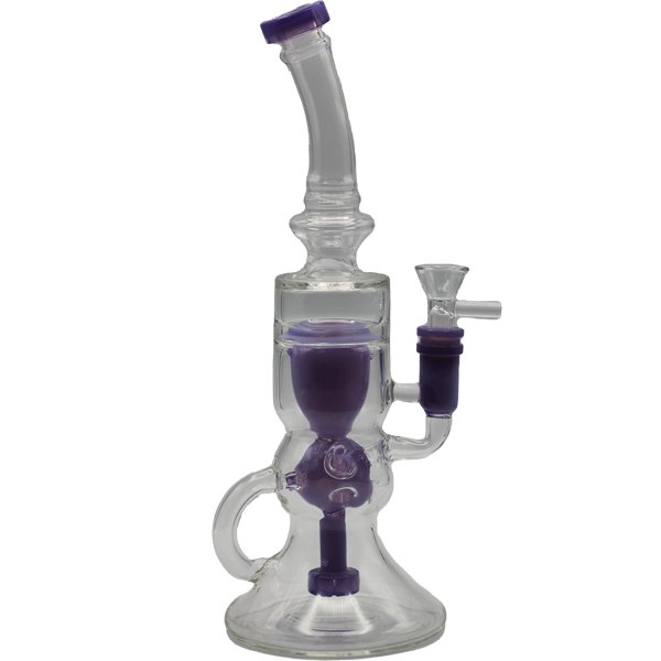 11" PURPLE CARB HOLES BONG - SMDistro