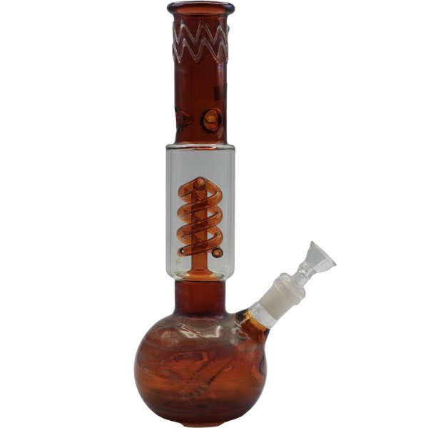 12" BROWN SPIRAL PERC BONG - SMDistro