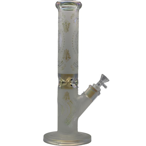 14" FROSTED PEARL STRAIGHT BONG - SMDistro