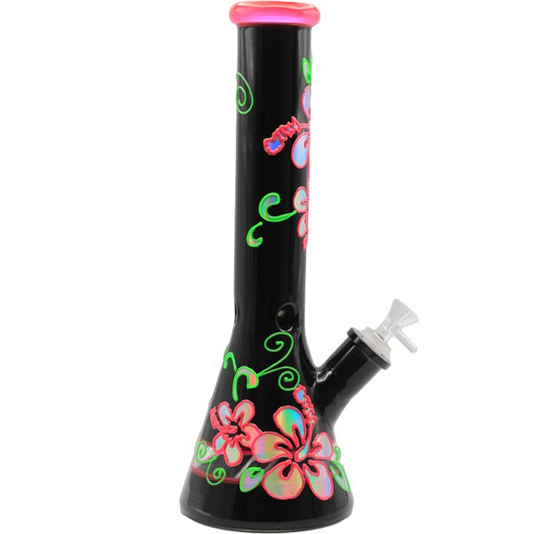 14" PINK FLOWER BONG - SMDistro