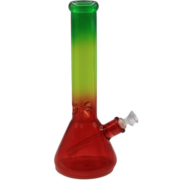 14" RASTA COLORED BEAKER BONG - SMDistro