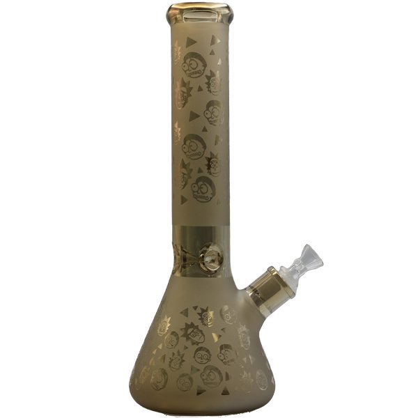14" SILVER/GOLD RICK N MORTY BONG - SMDistro