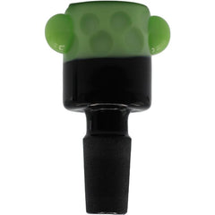 14MM MALE BLACK/GREEN BOWL PIECE - SMDistro