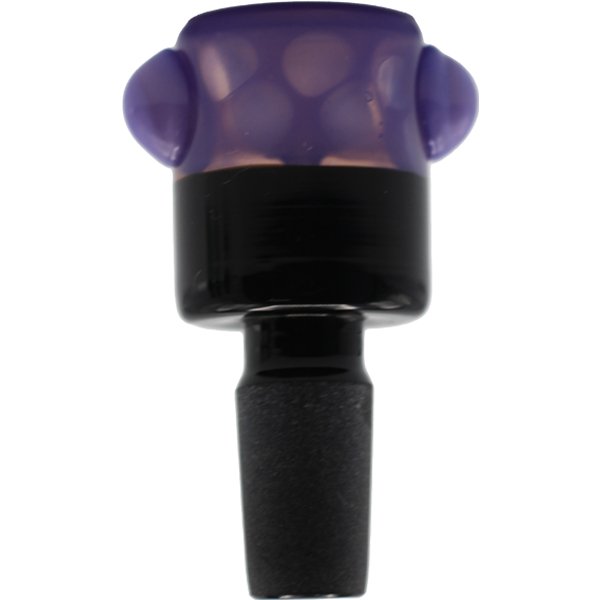 14MM MALE BLACK/PURPLE BOWL PIECE - SMDistro
