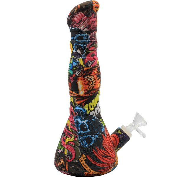 15" 4PC SILICONE ZOMBIE POP BONG - SMDistro