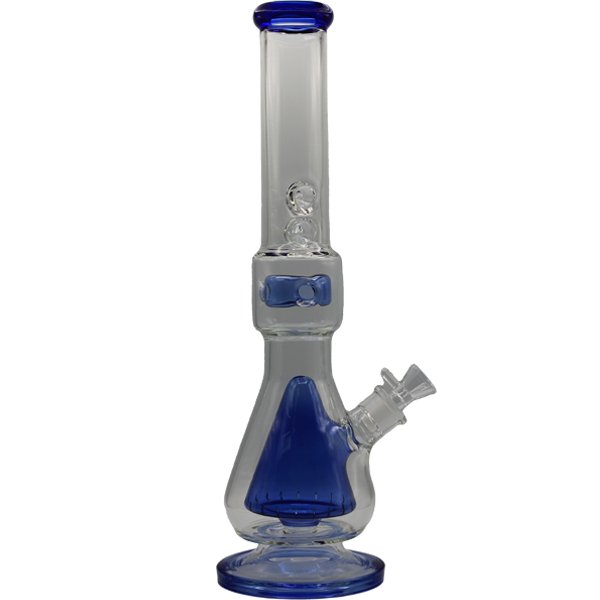 16.5" BLUE PYRAMID PERC BONG - SMDistro