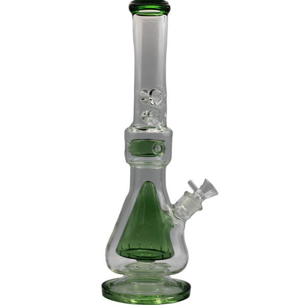 16.5" GREEN PYRAMID PERC BONG - SMDistro