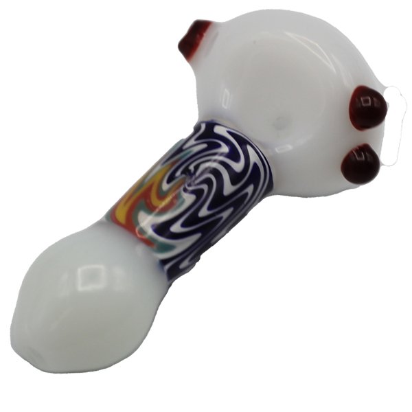 4" GLASS WHITE SWIRL BOWL DESIGN - SMDistro
