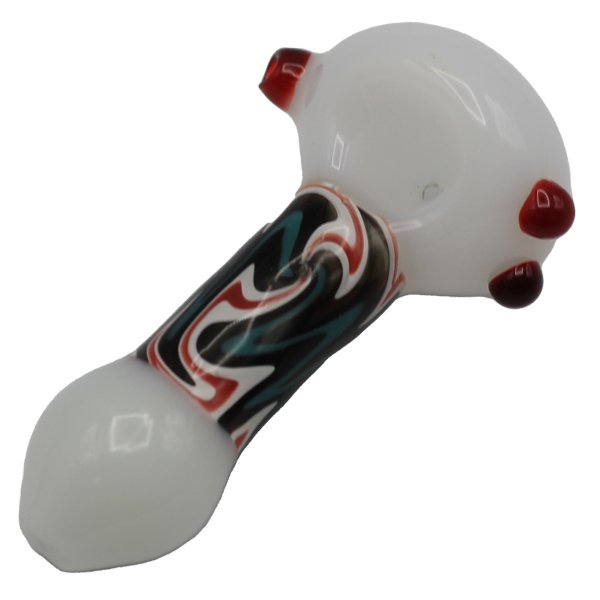4" GLASS WHITE SWIRL BOWL DESIGN - SMDistro