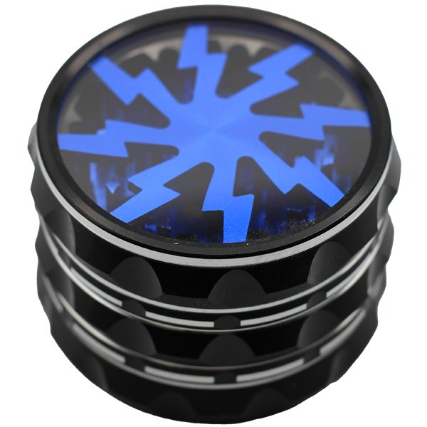 63MM GRINDER 4 PARTS ALUMINUM BLUE - SMDistro