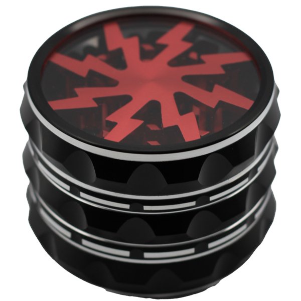 63MM GRINDER 4 PARTS ALUMINUM RED - SMDistro