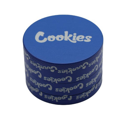 63MM GRINDER 4 PARTS ZINC ALLOY COOKIES BLUE - SMDistro