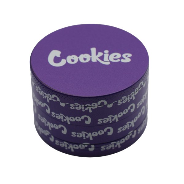 63MM GRINDER 4 PARTS ZINC ALLOY COOKIES PURPLE - SMDistro