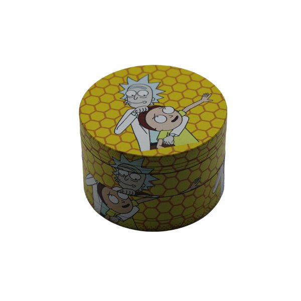 63MM GRINDER 4 PARTS ZINC ALLOY RICK AND MORTY - SMDistro