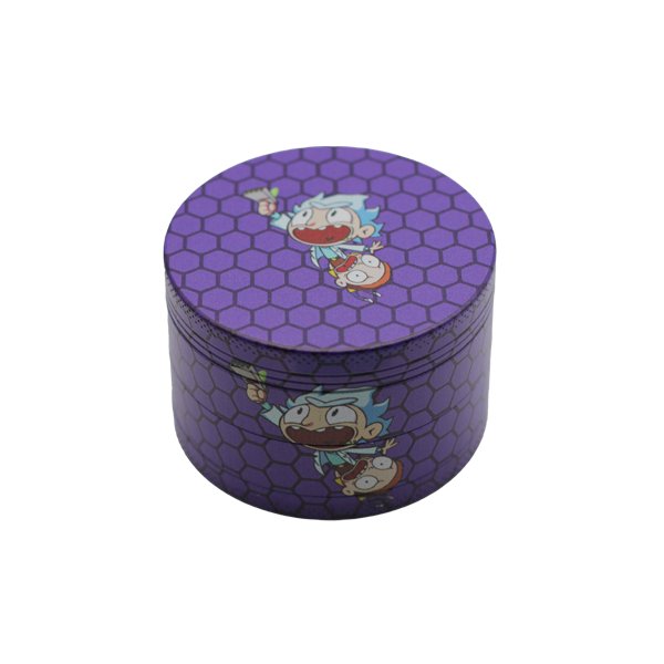 63MM GRINDER 4 PARTS ZINC ALLOY RICK AND MORTY - SMDistro
