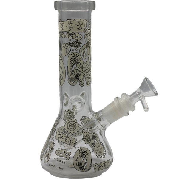 8" ANCIENT DESIGN BEAKER BONG - SMDistro