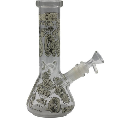8" ANCIENT DESIGN BEAKER BONG - SMDistro