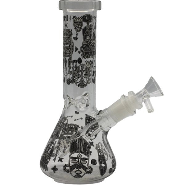 8" MASK DESIGN BEAKER BONG - SMDistro