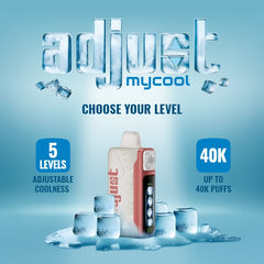 Adjust MyCool 20mL 5% Nicotine 40K Puffs Disposable Vape - Display of 5 (MSRP $29.99 Each)