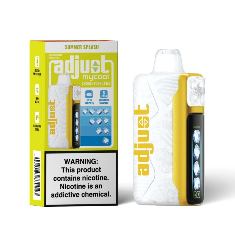 Adjust MyCool 20mL 5% Nicotine 40K Puffs Disposable Vape - Display of 5 (MSRP $29.99 Each)