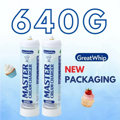 Great Whip Master Cream Charger .95L 640g - Display of 6 (MSRP $24.99 Each)