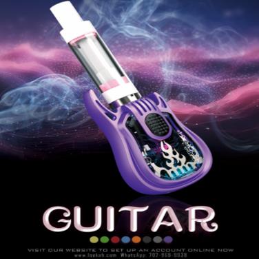 Lookah Guitar 400mAh Variable Voltage 510 Thread Vape Pen Battery - Display of 5 (MSRP $29.99 Each)