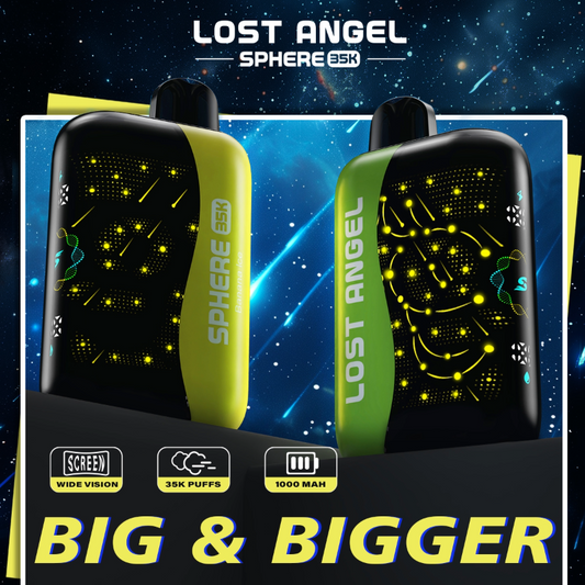 Lost Angel Sphere 20ml 1000mAh Rechargeable 5% Nicotine 35K Puffs Disposable Vape - Display of 5 (MSRP $29.99 Each)