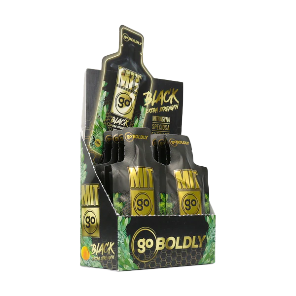 MIT45 MITgo Black Kratom Shot Pouch - Display of 12 (MSRP $19.99 Each)