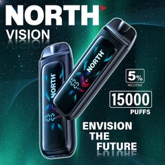 North Vision 15k Puffs 15mL Disposable Vape - Display of 5 (MSRP $19.99 Each)