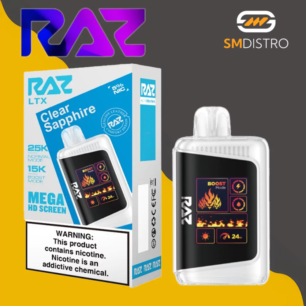 Raz LTX Disposable Vape Clear Sapphire - Wholesale | SMdistro