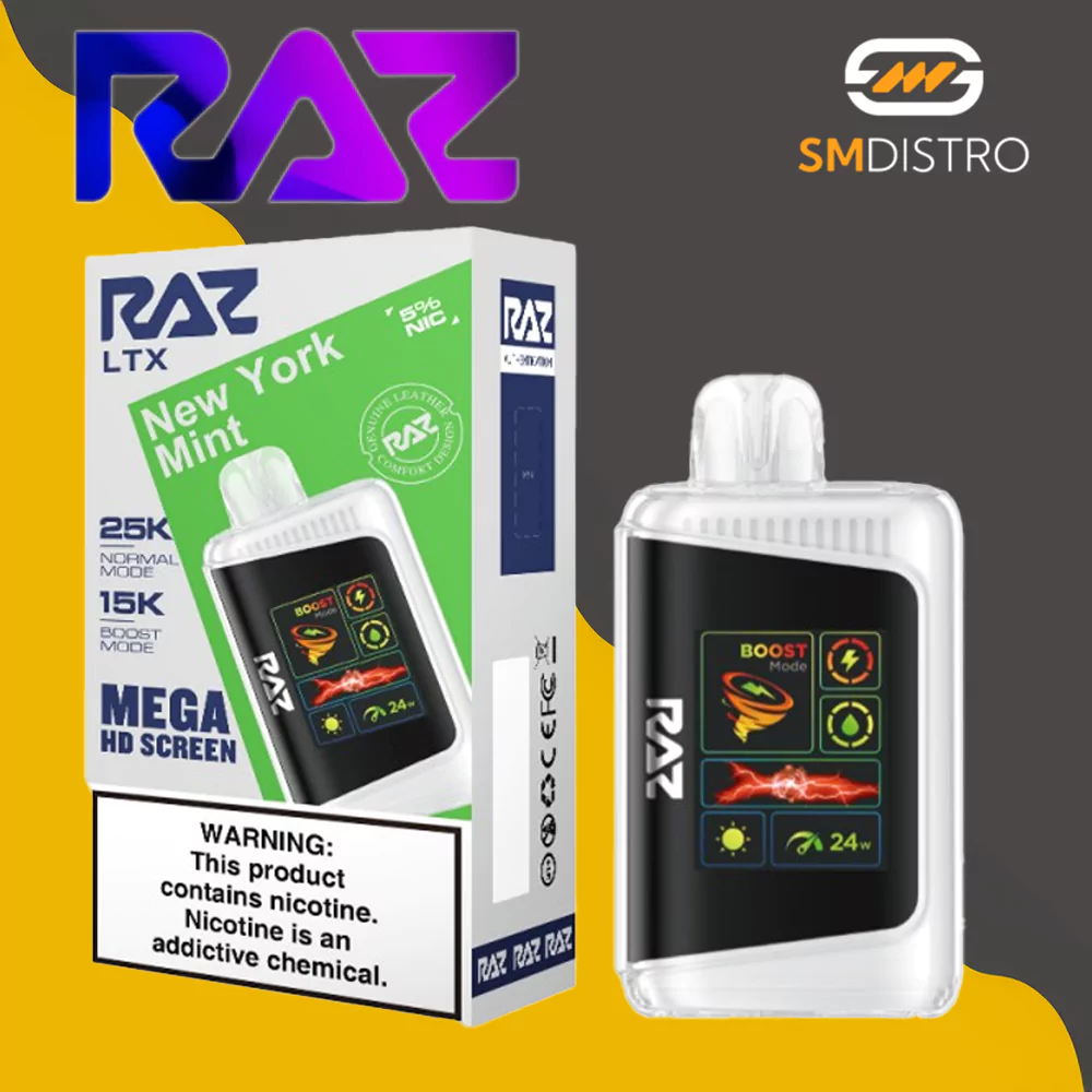 Raz LTX Disposable Vape New York Mint - Wholesale | SMdistro