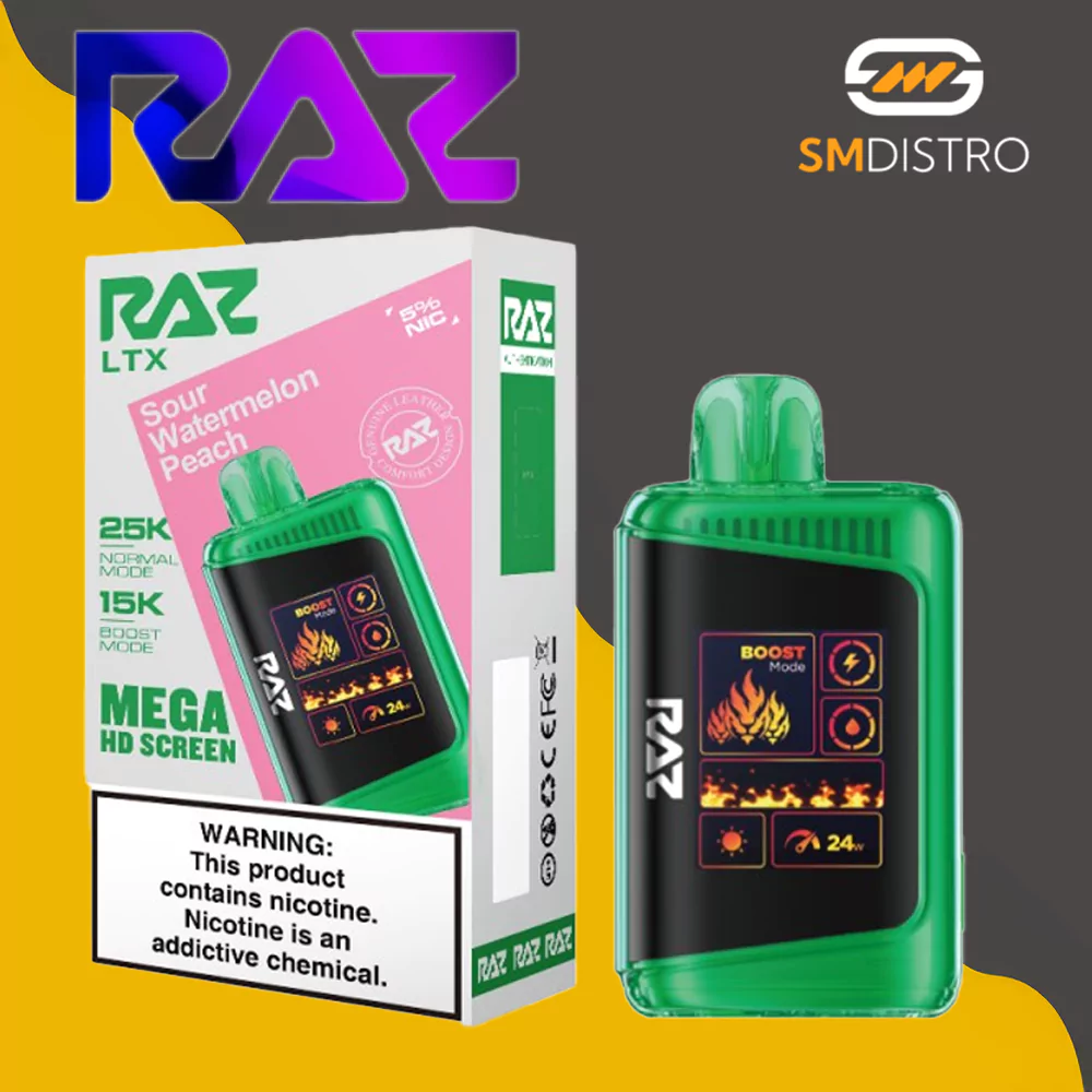 Raz LTX Disposable Vape Sour Watermelon Peach - Wholesale | SMdistro