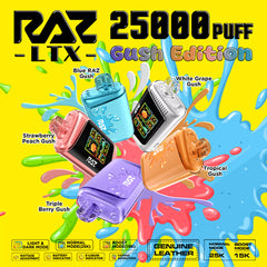 RAZ LTX 25000 Gush Edition Disposable Vape - Display of 5 (MSRP $29.99 Each)
