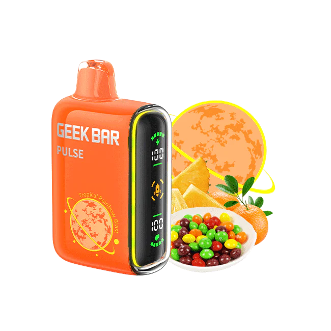 Geek Bar Pulse 16ML 5% Nicotine 15K Puffs Disposable Vape Device With Full Screen - Display of 5 (MSRP $24.99 Each)