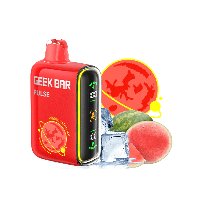 Geek Bar Pulse 16ML 5% Nicotine 15K Puffs Disposable Vape Device With Full Screen - Display of 5 (MSRP $24.99 Each)