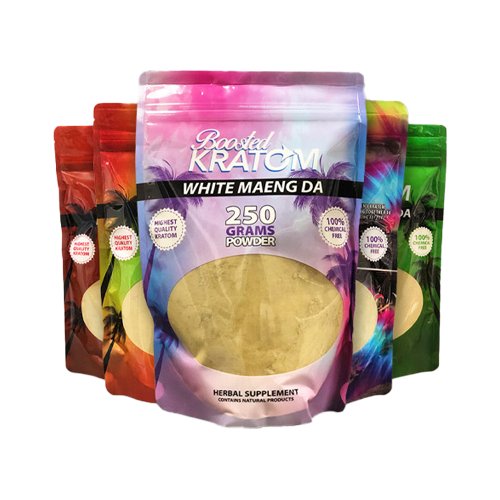 Boosted Kratom 250 Gram Powder Display of 6 (MSRP $49.99 Each) - SMDistro