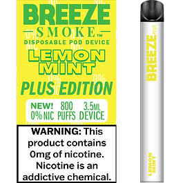 Breeze Plus 3.5mL 650 mAh 0% Salt Nicotine 800 Puffs - Display of 10 (MSRP $7.99 Each) - SMDistro