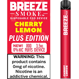 Breeze Plus 3.5mL 650 mAh 0% Salt Nicotine 800 Puffs - Display of 10 (MSRP $7.99 Each) - SMDistro