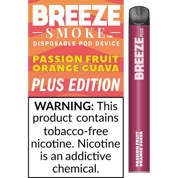 Breeze Plus 3.5mL 650 mAh 5% Salt Nicotine 800 Puffs - Display of 10 (MSRP $7.99 Each) - SMDistro