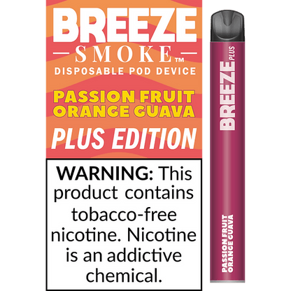 Breeze Plus 3.5mL 650 mAh 5% Salt Nicotine 800 Puffs - Display of 10 (MSRP $7.99 Each) - SMDistro