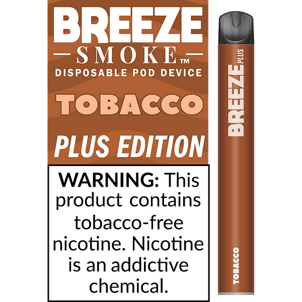 Breeze Plus 3.5mL 650 mAh 5% Salt Nicotine 800 Puffs - Display of 10 (MSRP $7.99 Each) - SMDistro